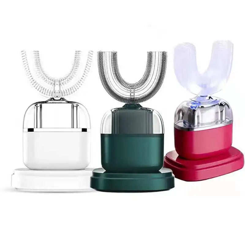 U-Shaped Sonic Electric Toothbrush - Rechargeable Silicone U-Brush Vibrating Teeth Cleaner, Waterproof Ultrasonic Dental Care