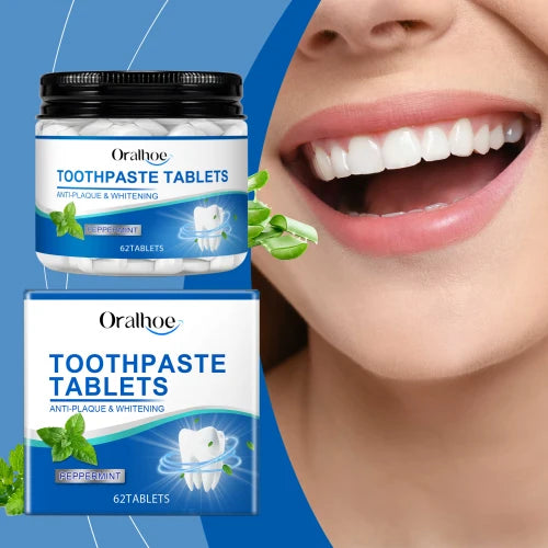 Oralhoe Tablets Clean Yellow Stains From Teeth Fresh Mouth Care Instant Brightening Mint Toothpaste