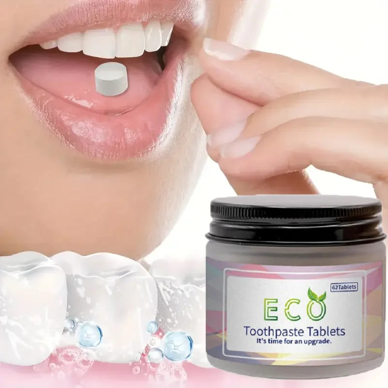 Natural Toothpaste Tablets - NO Hydroxyapatite, Contains NHA for Remineralization, Whitening and Strengthening Teeth