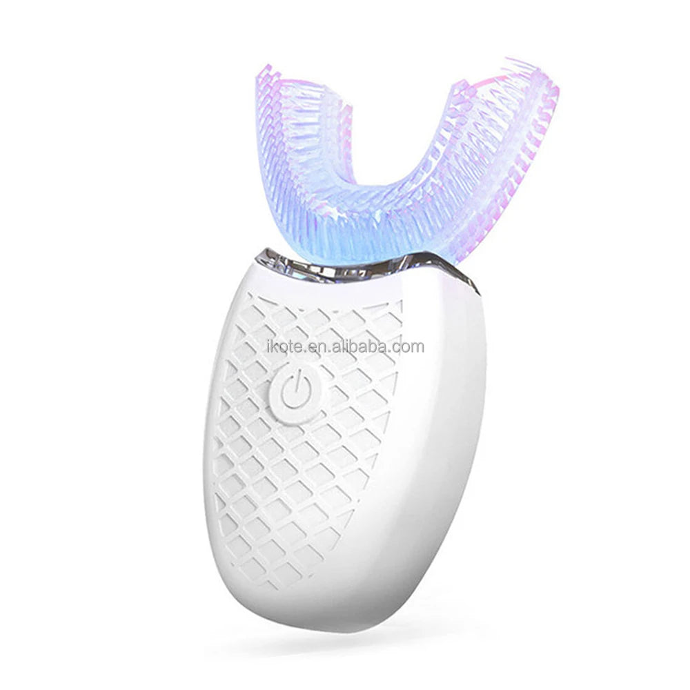 Travel Home Portable U Shape Ultrasonic Electric Toothbrush 360 Degree Automatic Cleaning Whitening Teeth Sonic Toothbrush