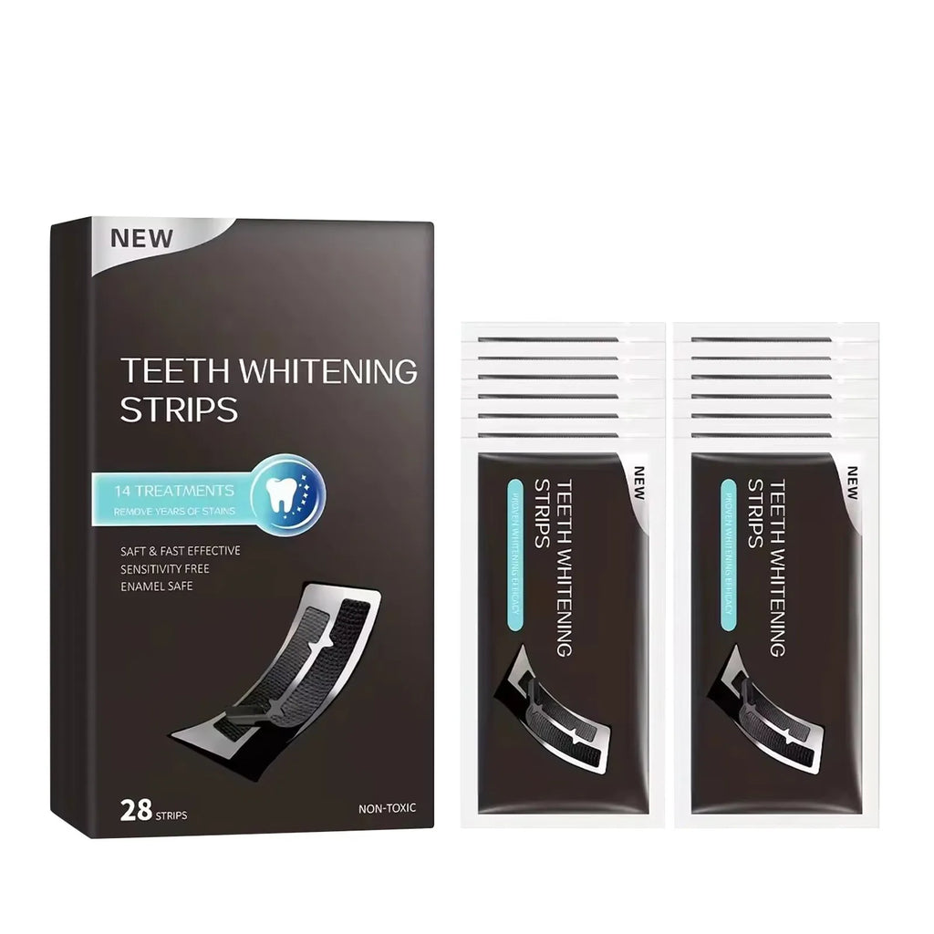Teeth Whitening Strips, 28 Whitening Agents Activated Whitening Strips, Deep Stain Removal Teeth Whitening,Safe For Tooth Enamel
