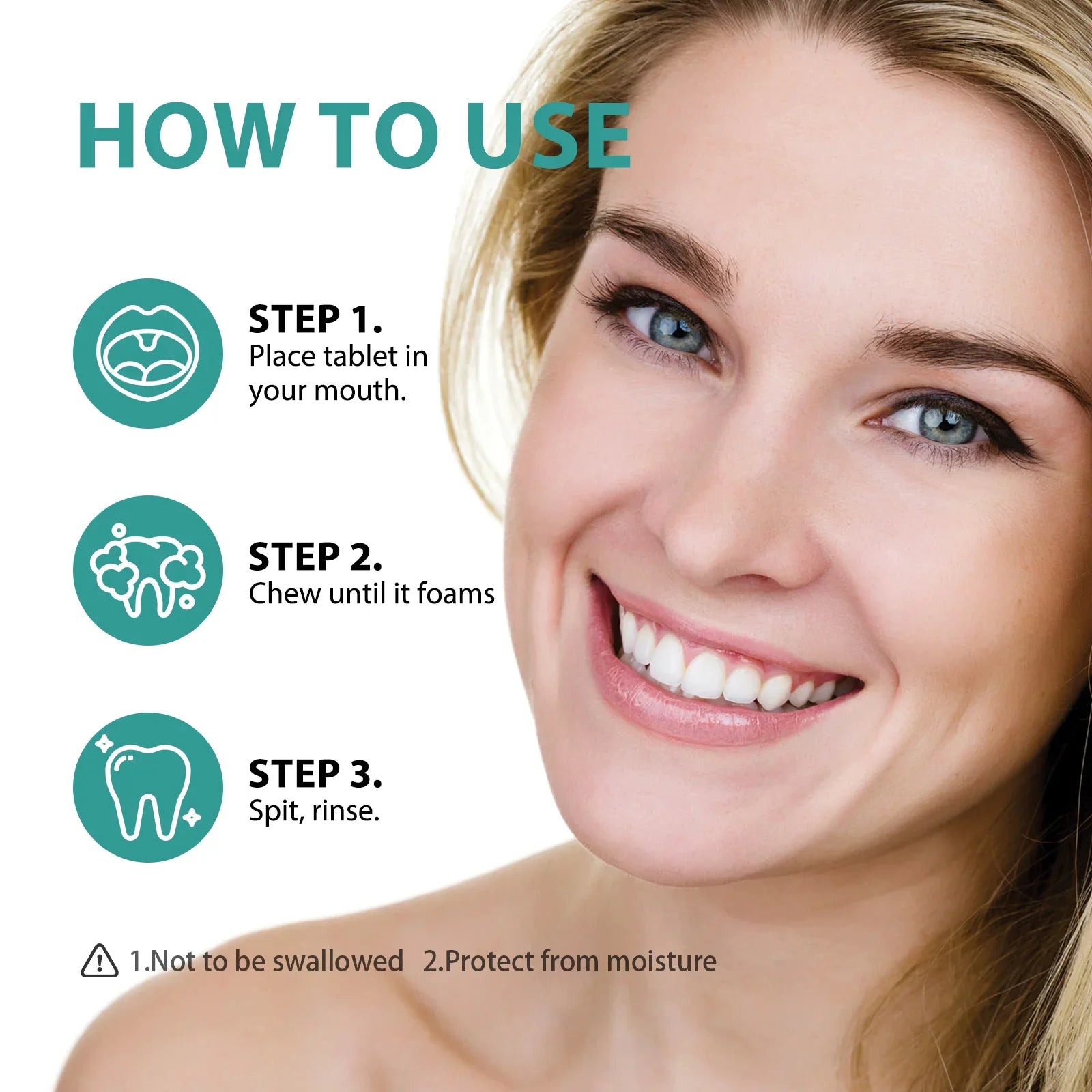 30pcs Mint Flavors Solid Toothpaste Tablet Remove Bad Breath Smoke Stains Fresh Breath Combating Tooth Decay Oral Hygiene Care