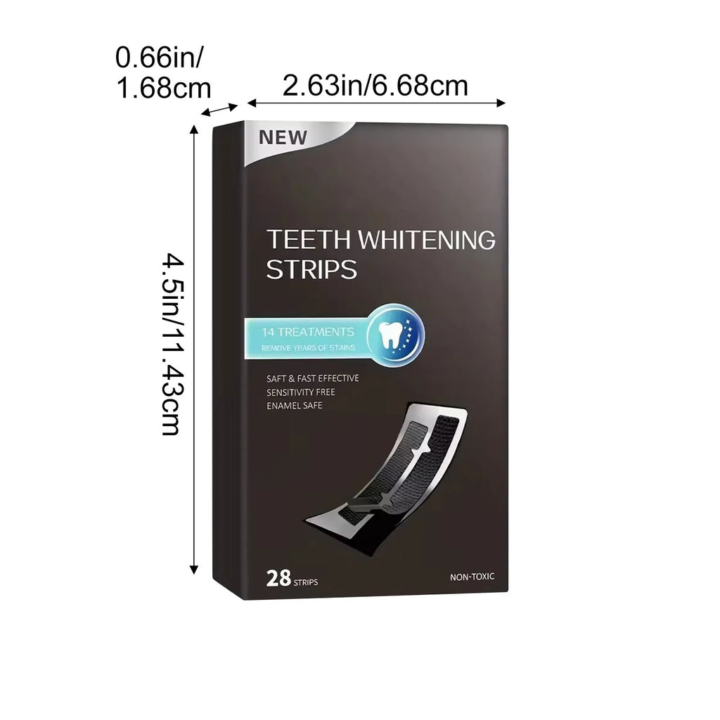 Teeth Whitening Strips, 28 Whitening Agents Activated Whitening Strips, Deep Stain Removal Teeth Whitening,Safe For Tooth Enamel