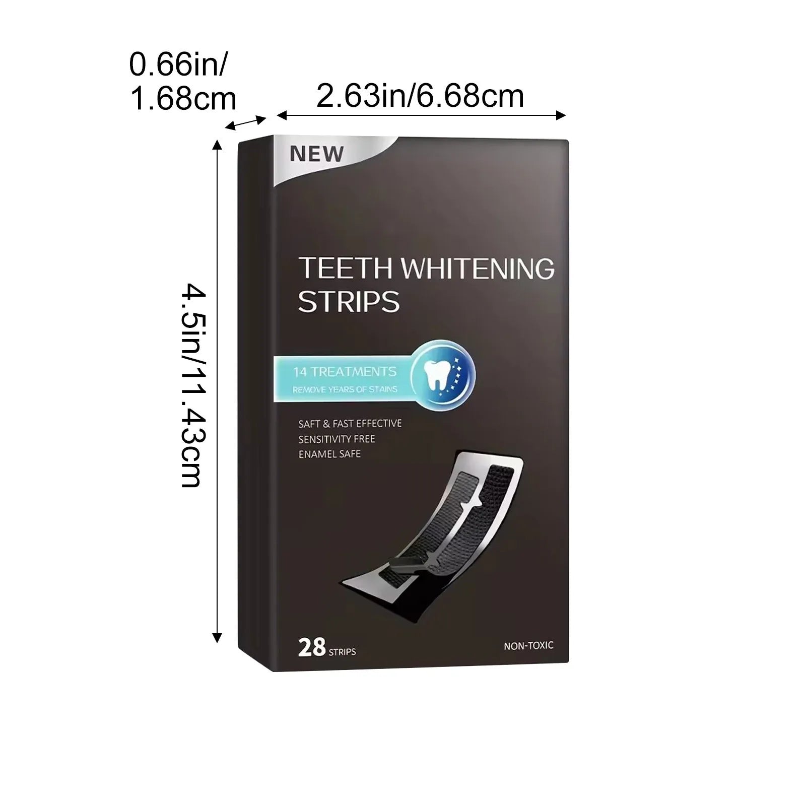 Teeth Whitening Strips, 28 Whitening Agents Activated Whitening Strips, Deep Stain Removal Teeth Whitening,Safe For Tooth Enamel