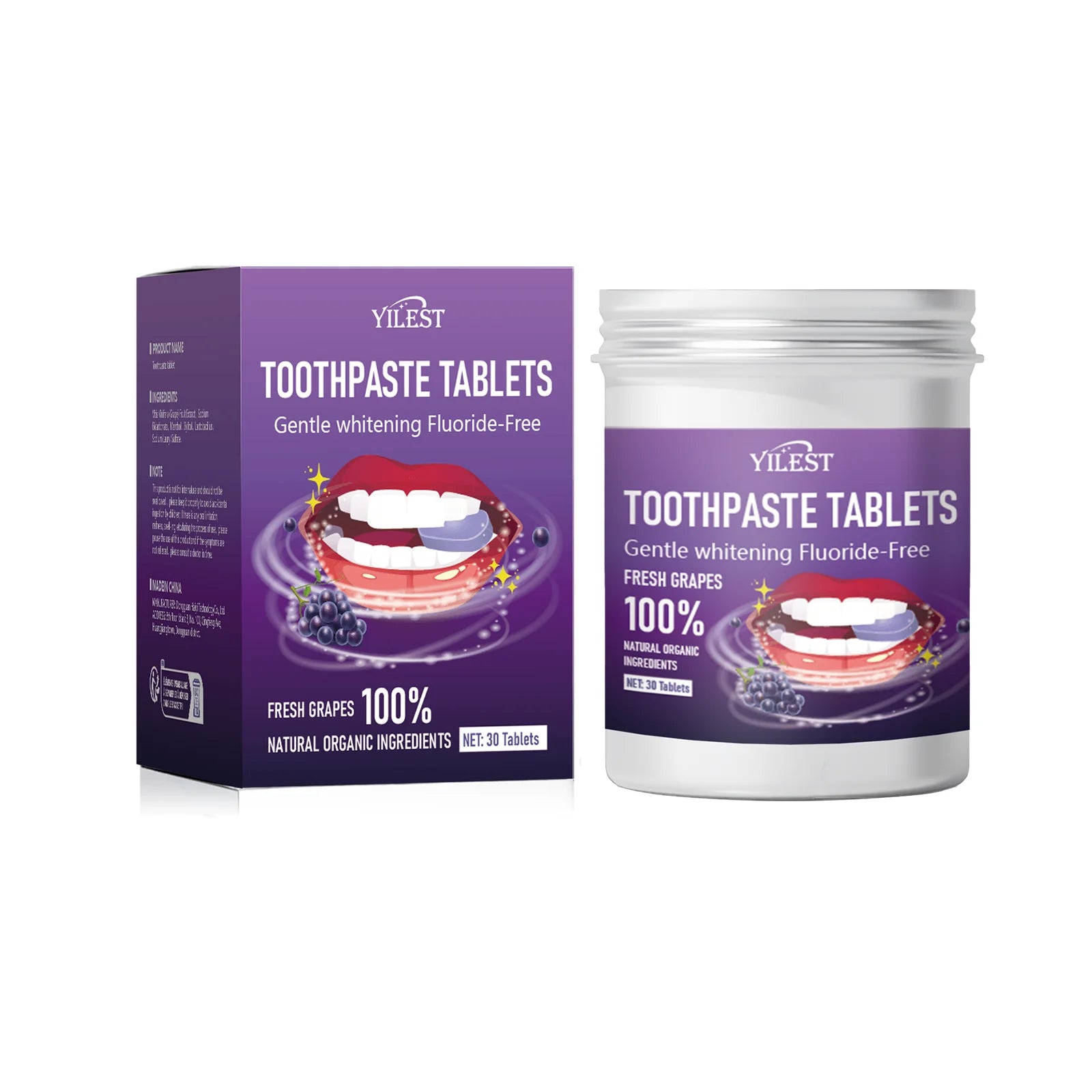 30pcs Mint Flavors Solid Toothpaste Tablet Remove Bad Breath Smoke Stains Fresh Breath Combating Tooth Decay Oral Hygiene Care