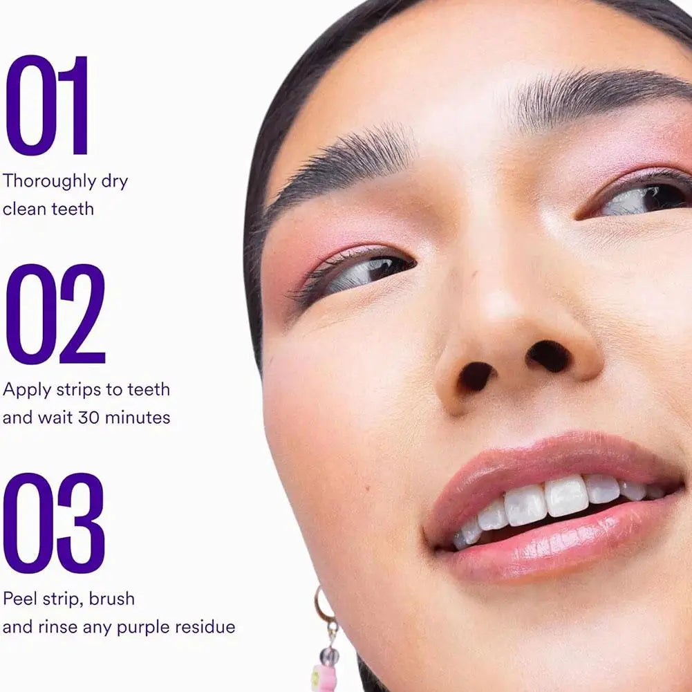 Teeth Whitening Strips Clean Dental Plaque and Stains Teeth Care Stickers Restore Bright White Teeth Blanqueador Dental