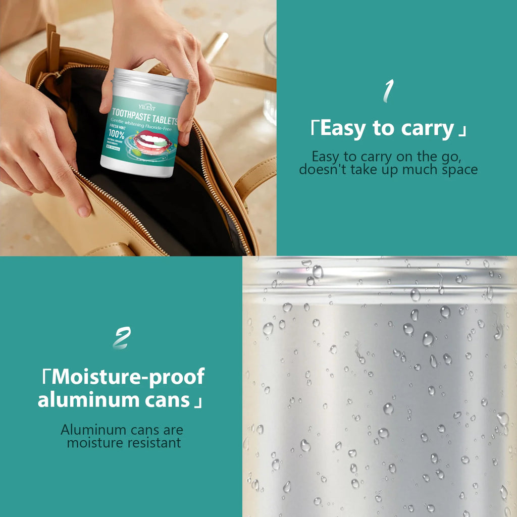 30pcs Mint Flavors Solid Toothpaste Tablet Remove Bad Breath Smoke Stains Fresh Breath Combating Tooth Decay Oral Hygiene Care